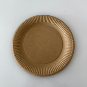 Assiette ronde carton kraft