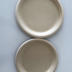 Assiette ronde fibre végétale