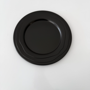 Assiette ronde noire réemployable  Platipack