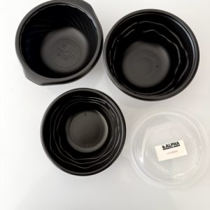 Bols et saladiers à couvercle séparé réemployable Caissipack