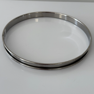 Cercle à tarte inox bord roulé