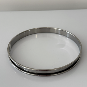 Cercle à tarte inox diam 8cm x 2cm bord roulé