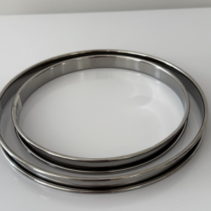 Cercles à tarte inox bord roulé De Buyer