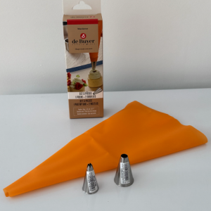 Lot 1 poche pâtissière 2 douilles inox
