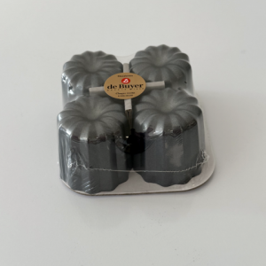 Lot 4 moules à cannelés ¢5.5 cm acier anti-adh. De Buyer