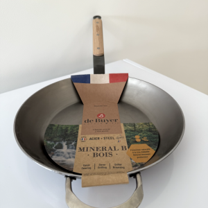 Poêle minéral B acier manche bois de Buyer