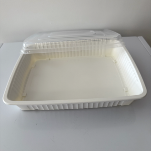 Plateaux repas blancs et couvercle Selfipack